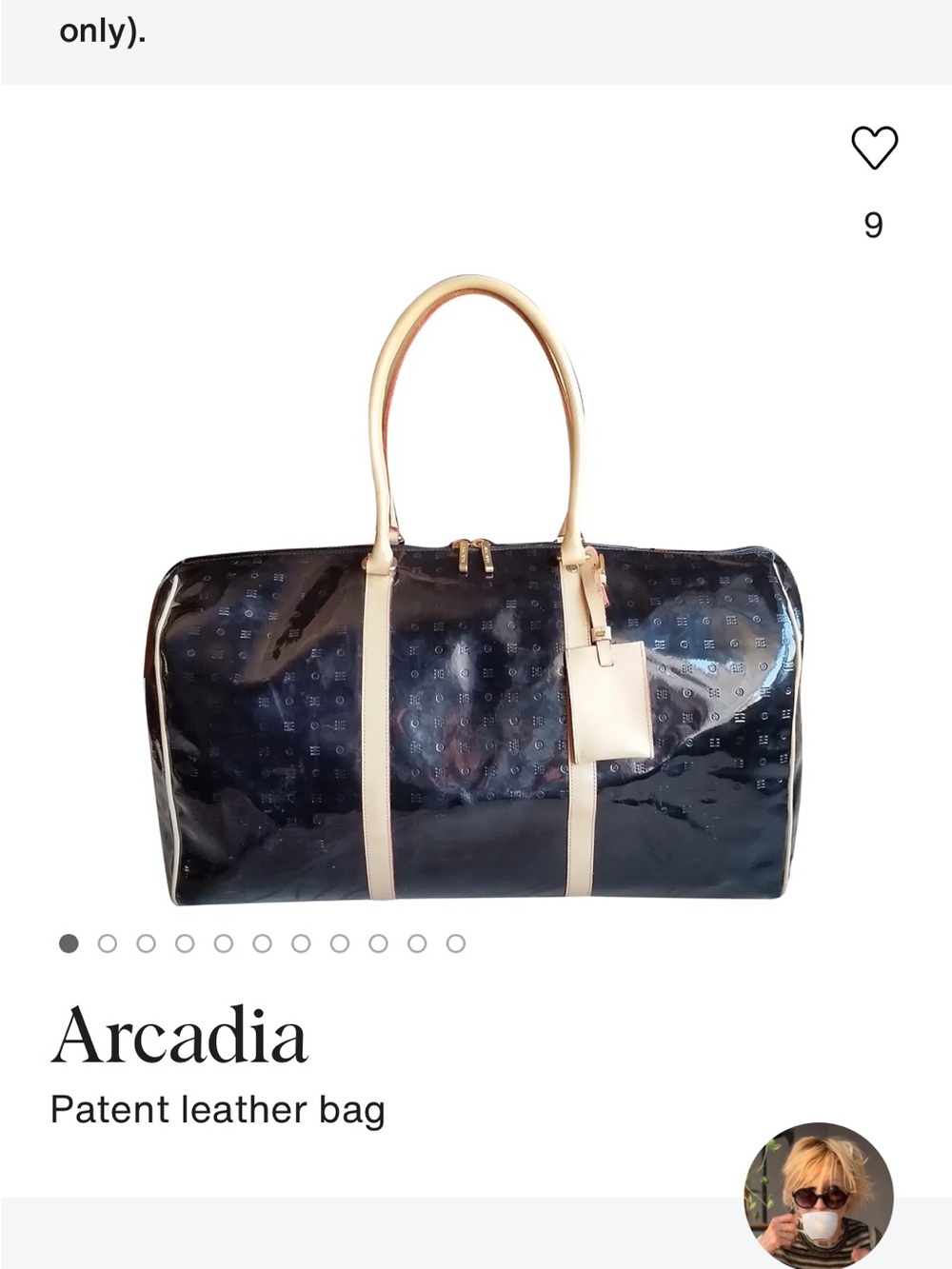 NWT Arcadia Patent Leather weekender bag. - Picture 11 of 12